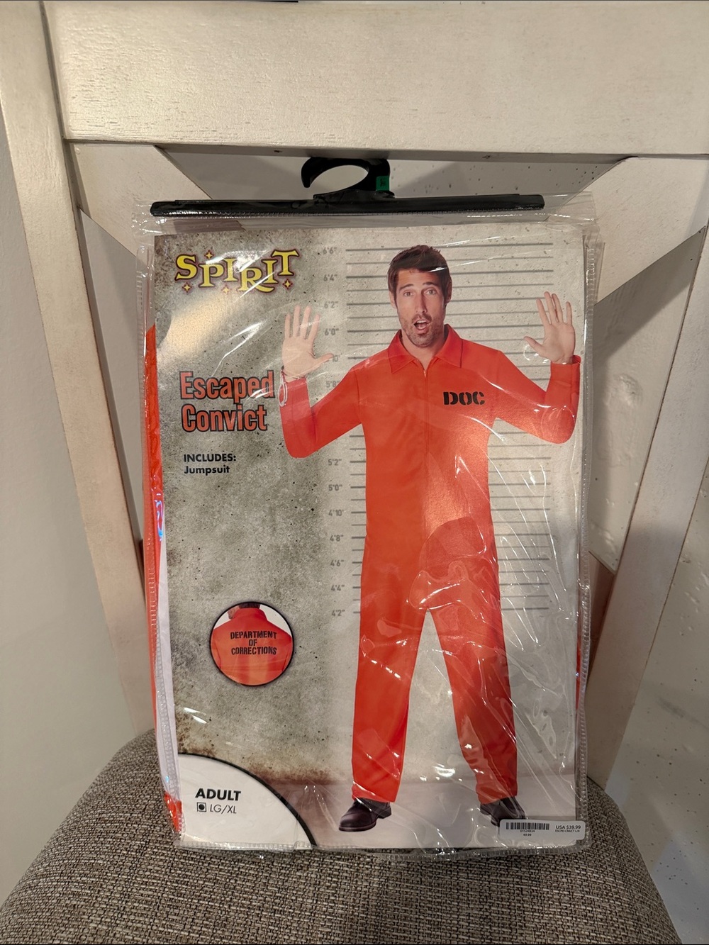 Spirit Escaped Convict Adult Jumpsuit Costume